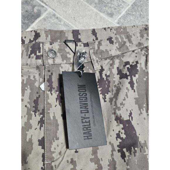 New Harley Davidson Trooper Camo Cargo Woven Pants Jeans Men’s Size 42x32 - Picture 3 of 7